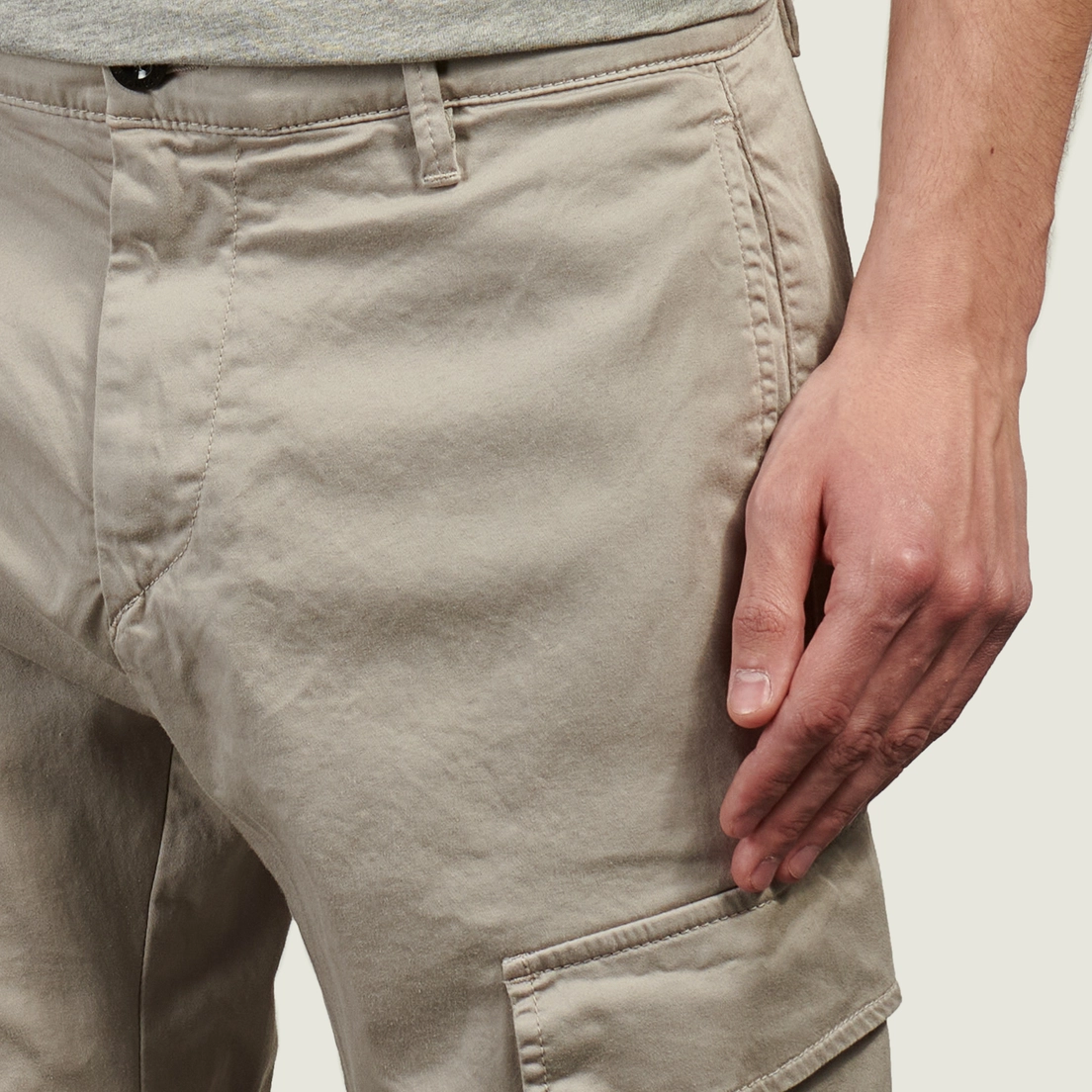 C.P. Company Мужские брюки Stretch Sateen Ergonomic Side Pockets Cargo 