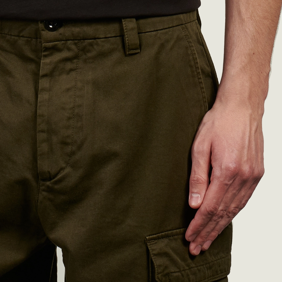C.P. Company Мужские брюки Cotton Gabardine Loose Fit Cargo