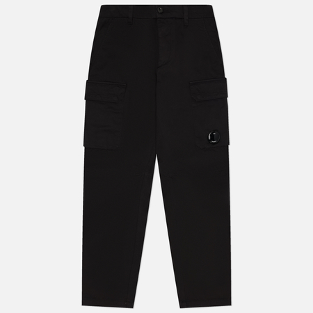 Мужские брюки C.P. Company Cotton Gabardine Loose Fit Cargo, цвет чёрный, размер 54