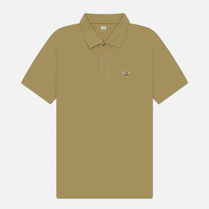 Мужское поло C.P. Company Stretch Piquet Ribbed Collar