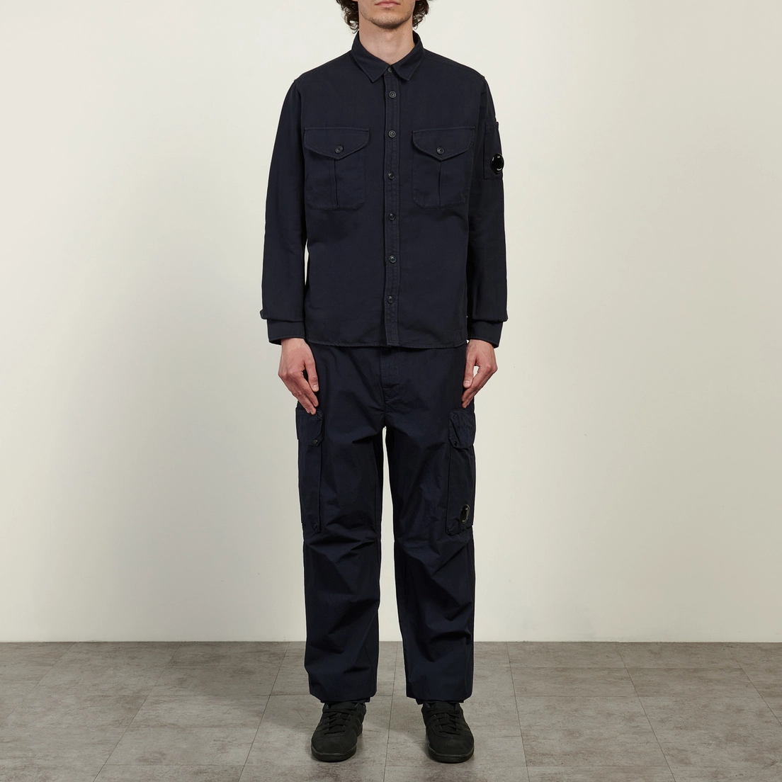 C.P. Company Мужская рубашка Cotton/Linen Button