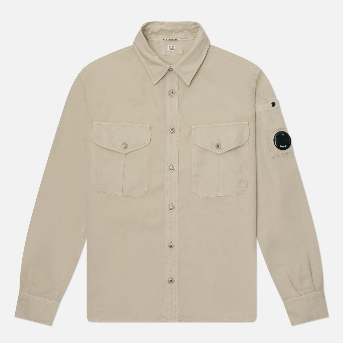 C.P. Company Мужская рубашка Cotton/Linen Button