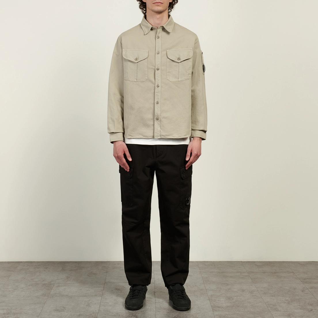 C.P. Company Мужская рубашка Cotton/Linen Button