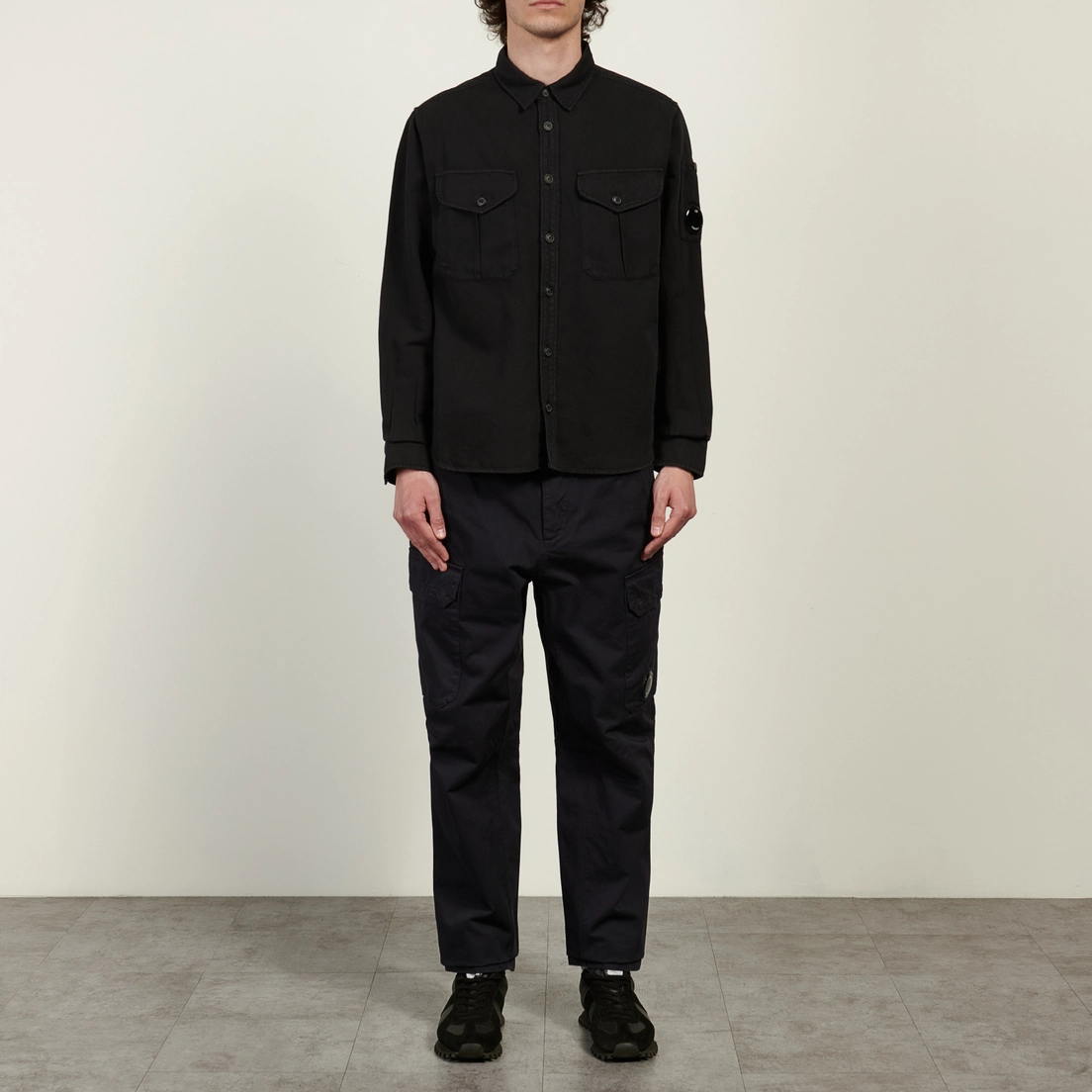 C.P. Company Мужская рубашка Cotton/Linen Button