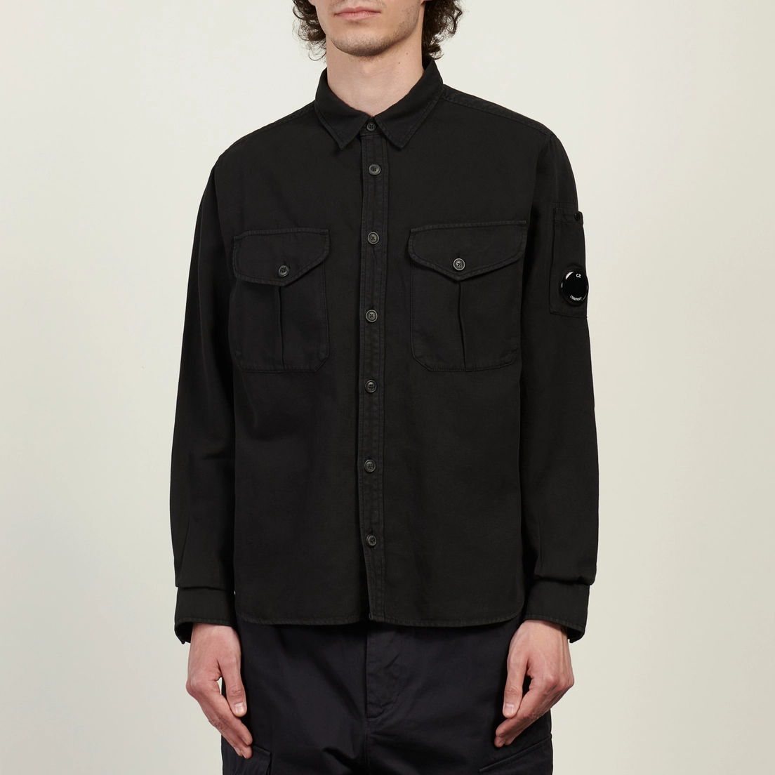 C.P. Company Мужская рубашка Cotton/Linen Button