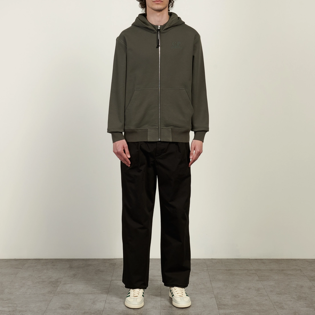 C.P. Company Мужская толстовка Diagonal Raised Fleece Zip Hoodie