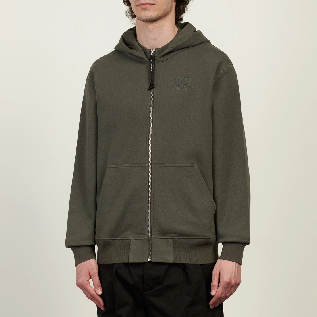 C.P. Company Мужская толстовка Diagonal Raised Fleece Zip Hoodie
