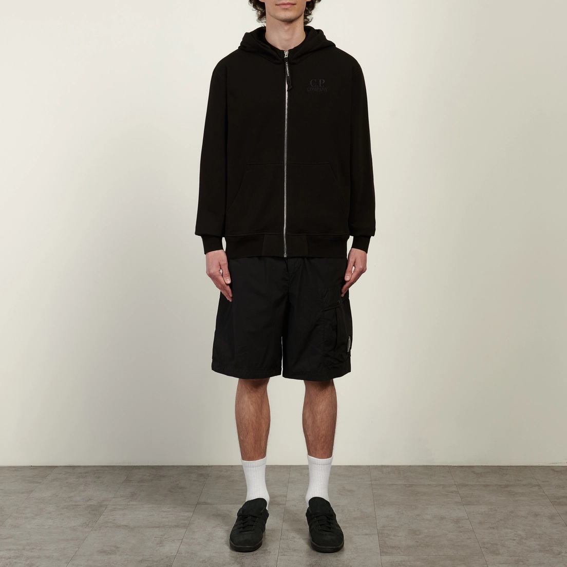 C.P. Company Мужская толстовка Diagonal Raised Fleece Zip Hoodie