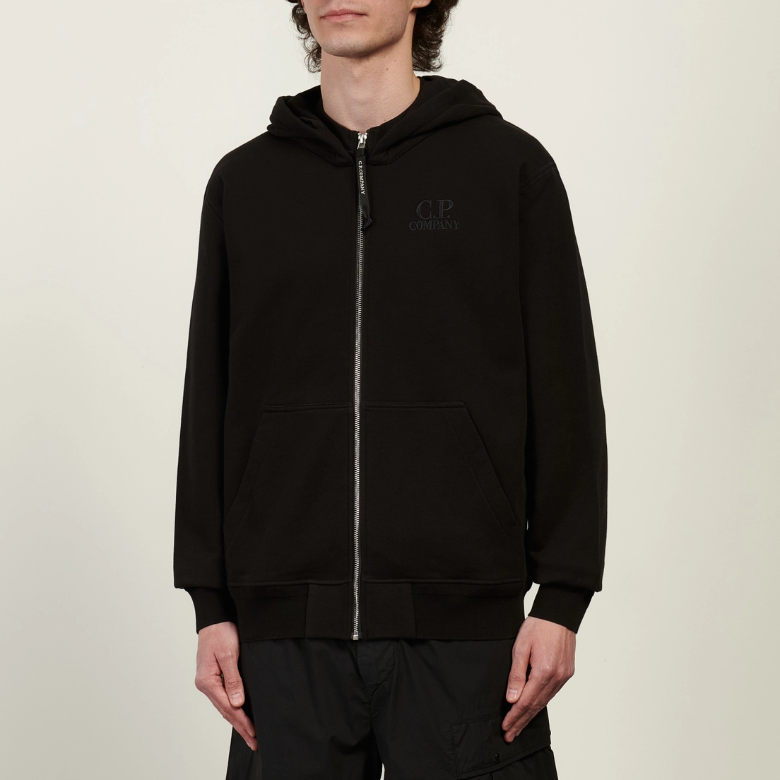 C.P. Company Мужская толстовка Diagonal Raised Fleece Zip Hoodie