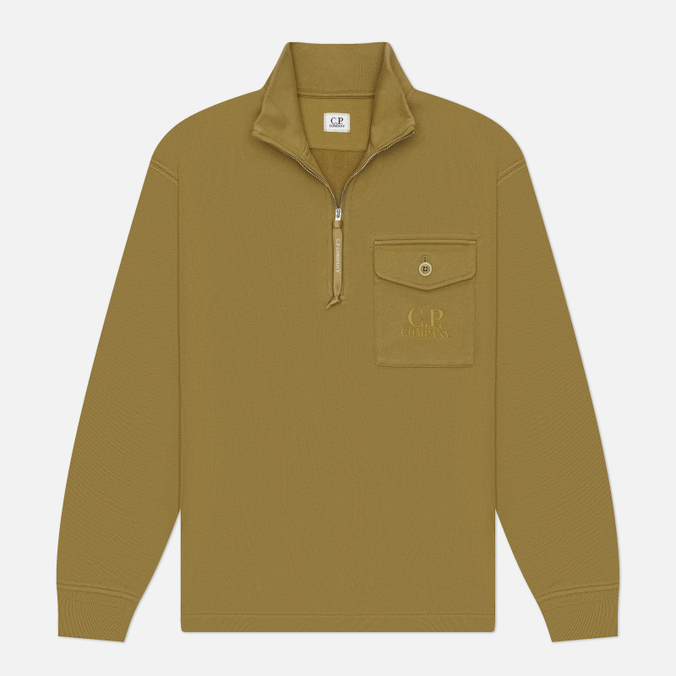Мужская толстовка C.P. Company Diagonal Raised Fleece Half Zip Regular