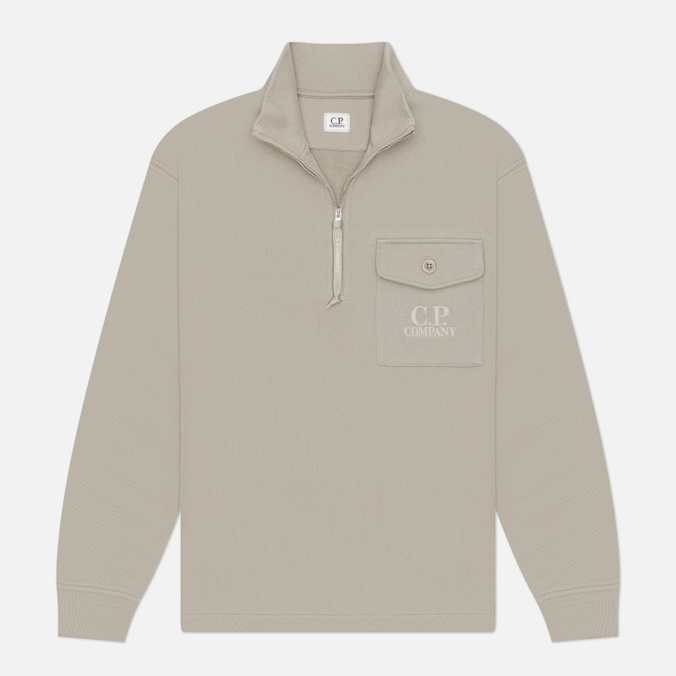 Мужская толстовка C.P. Company Diagonal Raised Fleece Half Zip Regular