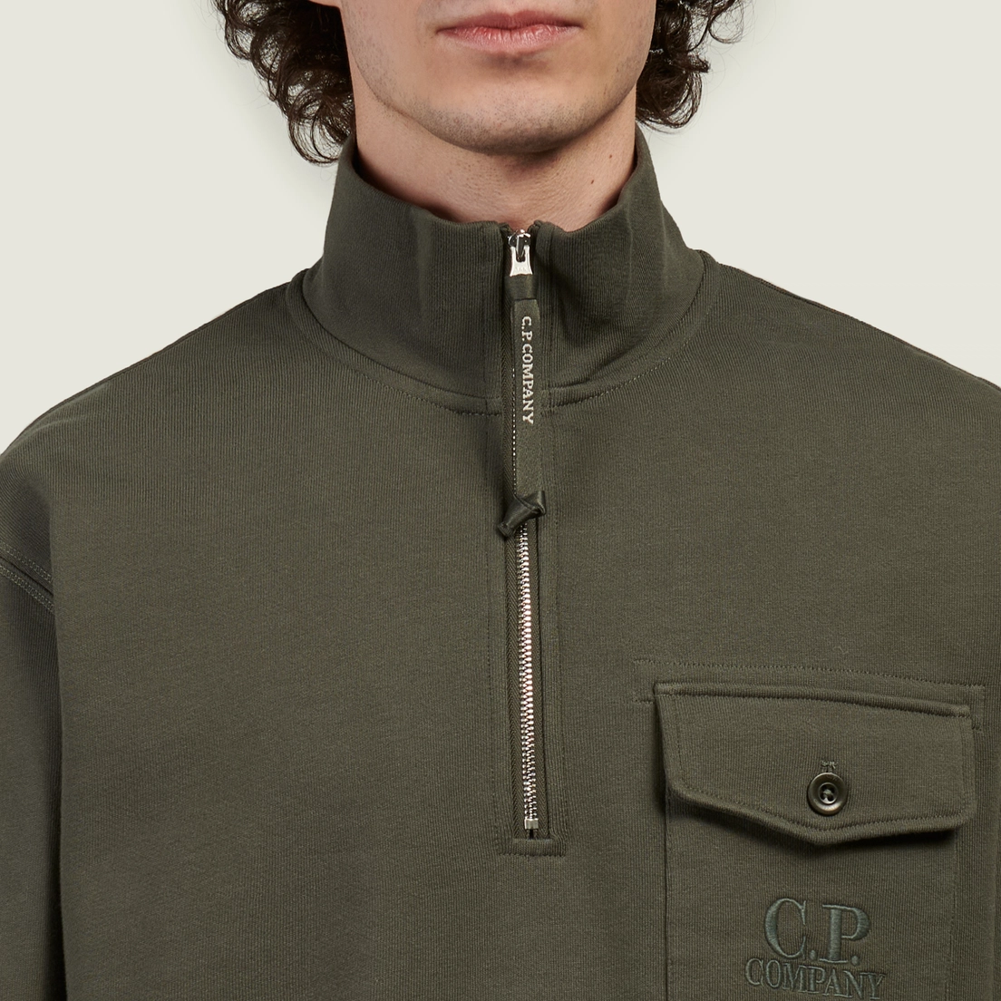 C.P. Company Мужская толстовка Diagonal Raised Fleece Half Zip Regular