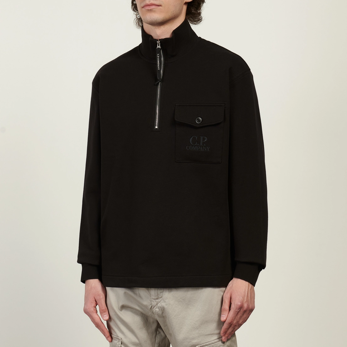 C.P. Company Мужская толстовка Diagonal Raised Fleece Half Zip Regular