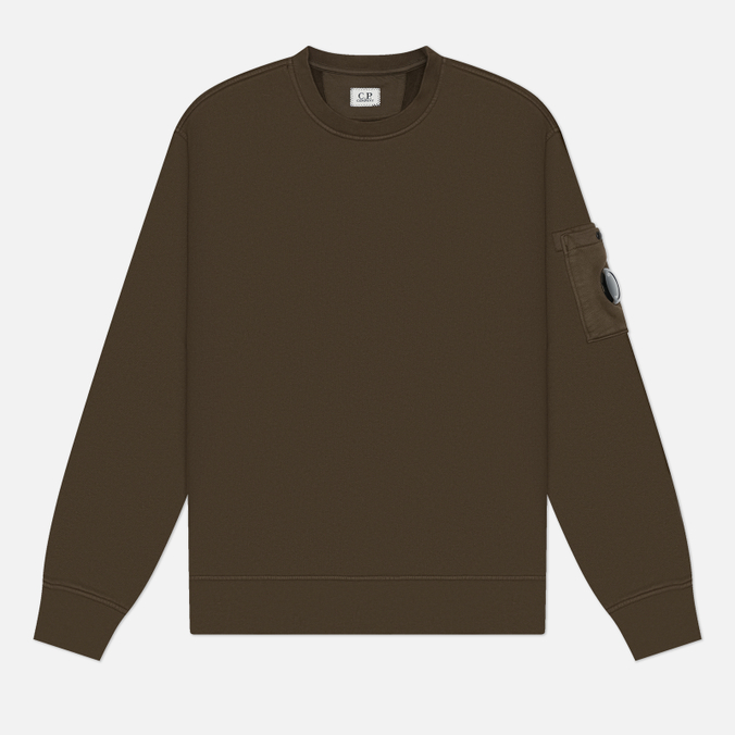 Мужская толстовка C.P. Company Cotton Diagonal Fleece Crewneck Lens