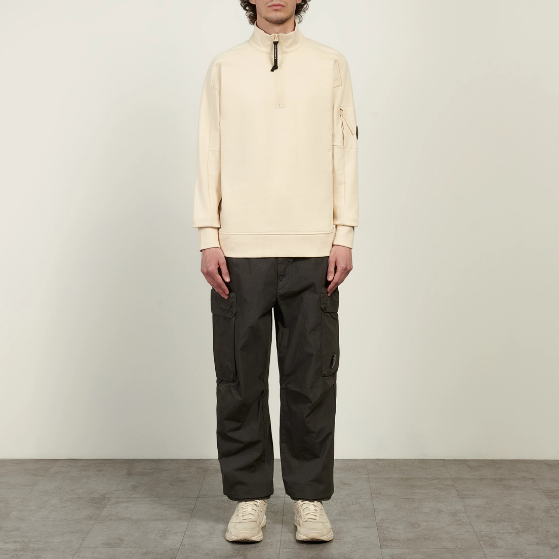 C.P. Company Мужская толстовка Diagonal Raised Fleece Half Zip Lens Regular