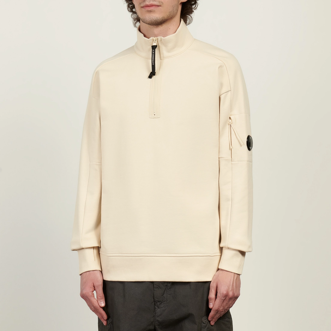 C.P. Company Мужская толстовка Diagonal Raised Fleece Half Zip Lens Regular