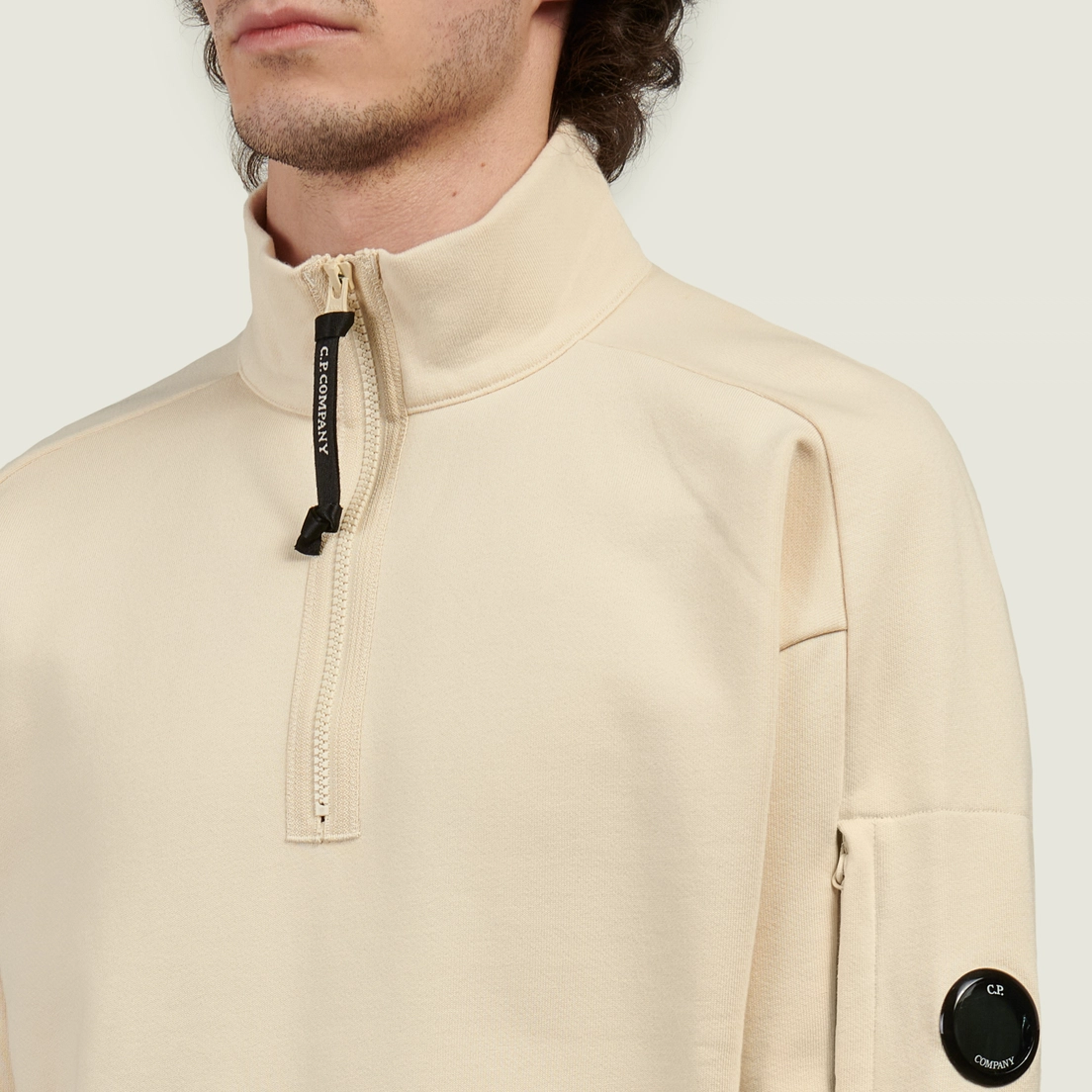 C.P. Company Мужская толстовка Diagonal Raised Fleece Half Zip Lens Regular