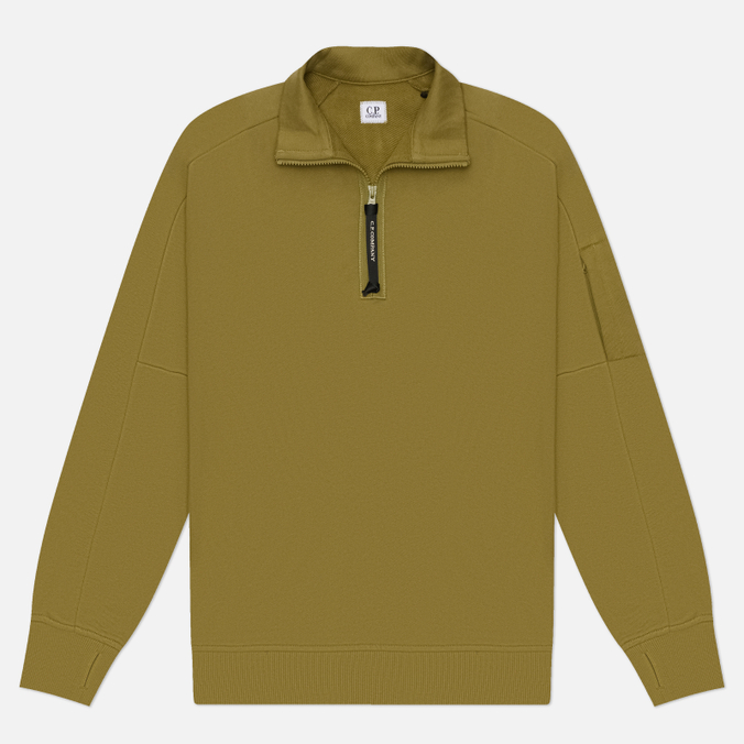 Мужская толстовка C.P. Company Diagonal Raised Fleece Half Zip Lens Regular