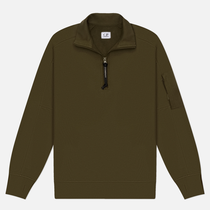 Мужская толстовка C.P. Company Diagonal Raised Fleece Half Zip Lens Regular