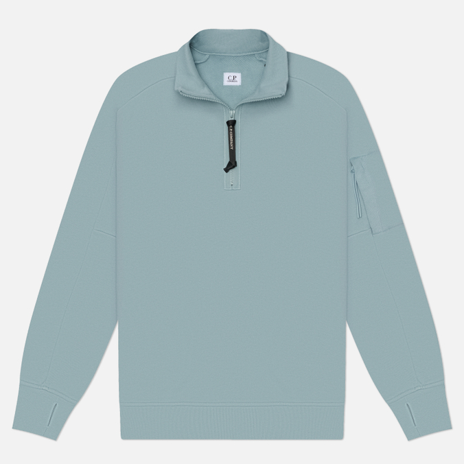 Мужская толстовка C.P. Company Diagonal Raised Fleece Half Zip Lens Regular