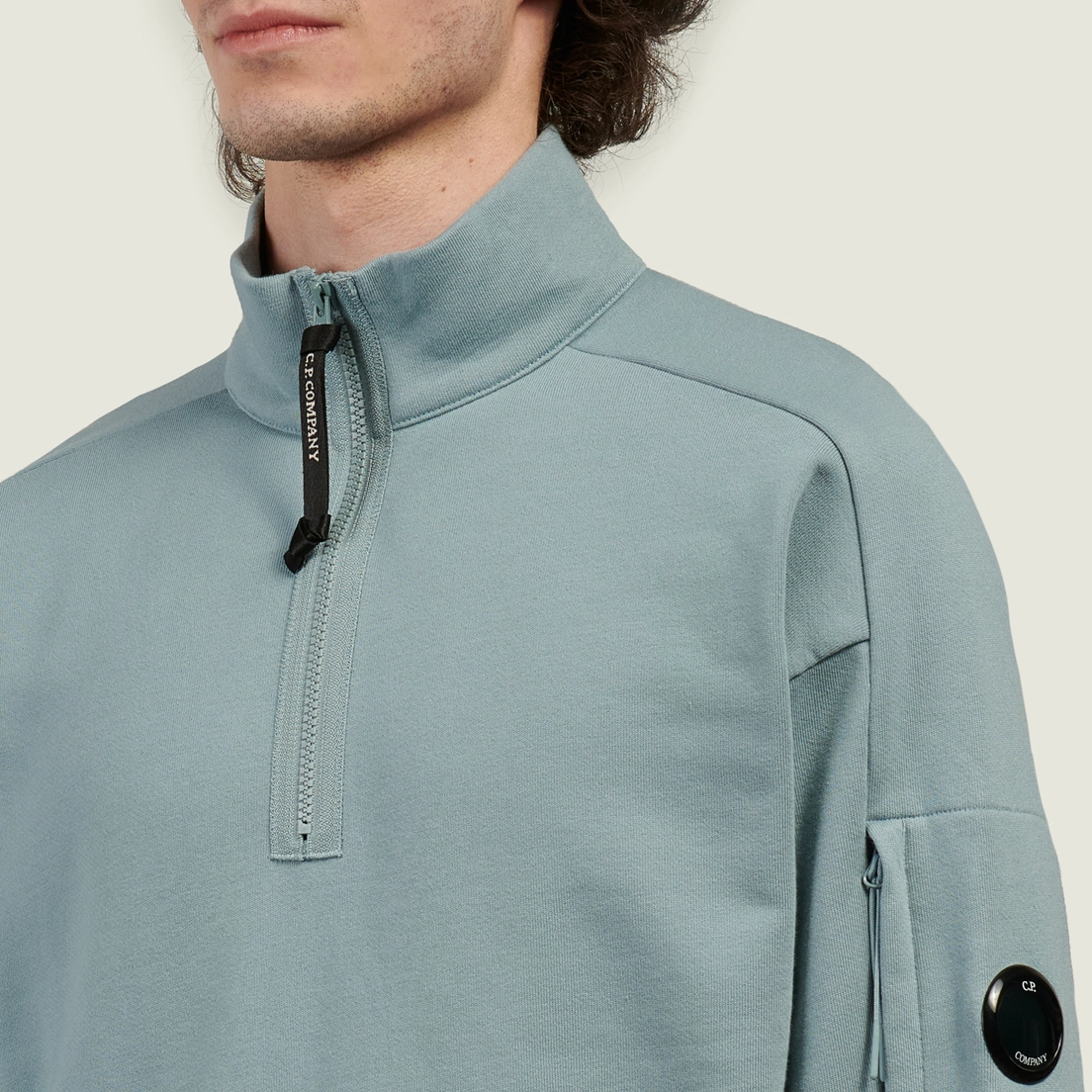 C.P. Company Мужская толстовка Diagonal Raised Fleece Half Zip Lens Regular