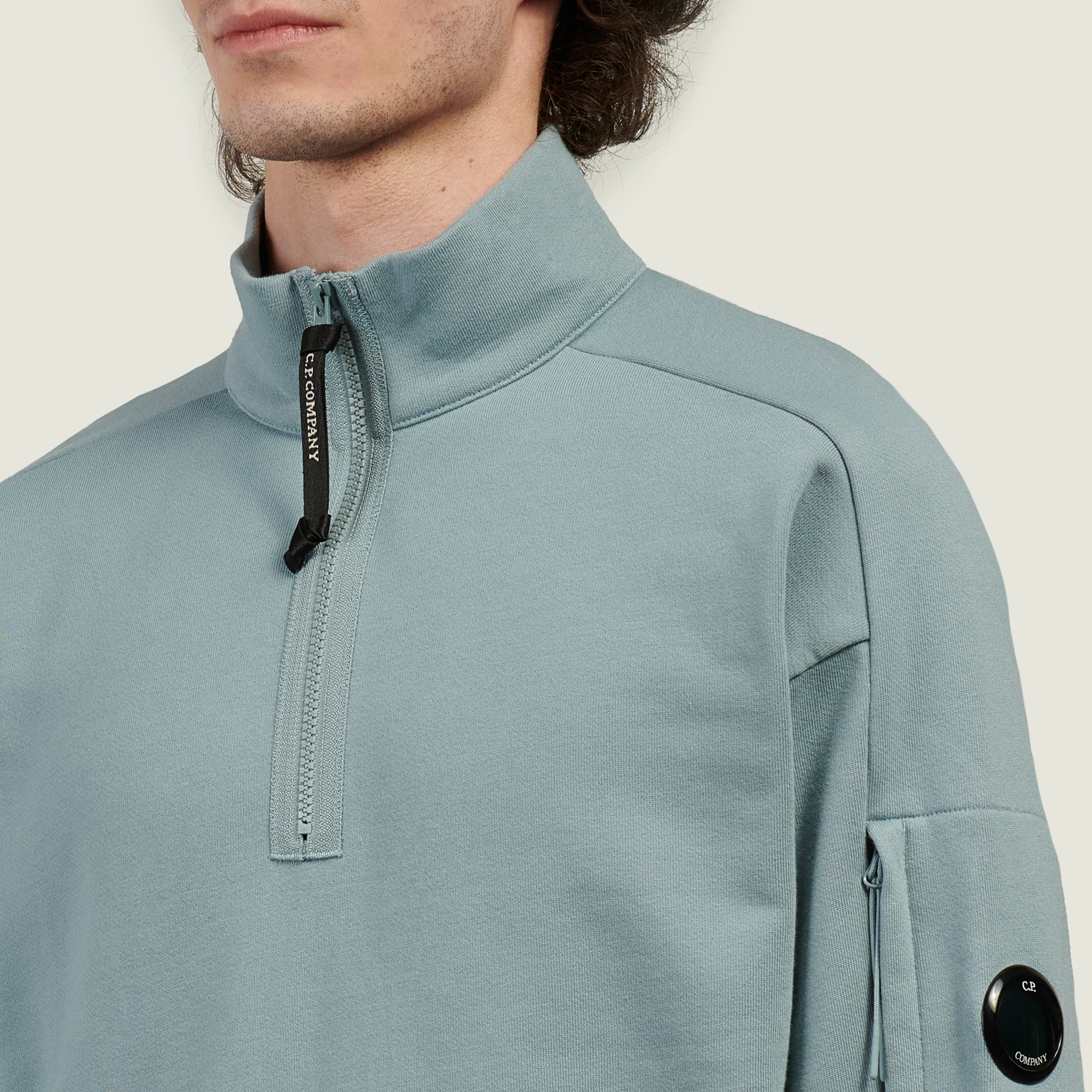 user_c9c86e72 Мужская толстовка C.P. Company Diagonal Raised Fleece Half Zip
