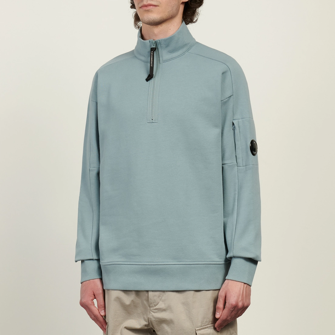C.P. Company Мужская толстовка Diagonal Raised Fleece Half Zip Lens Regular