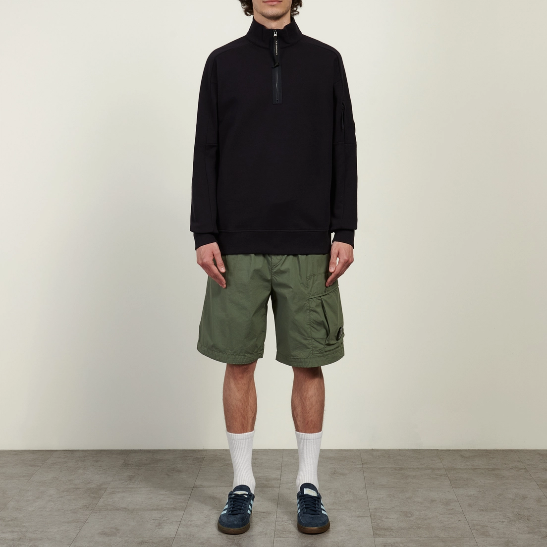 C.P. Company Мужская толстовка Diagonal Raised Fleece Half Zip Lens Regular