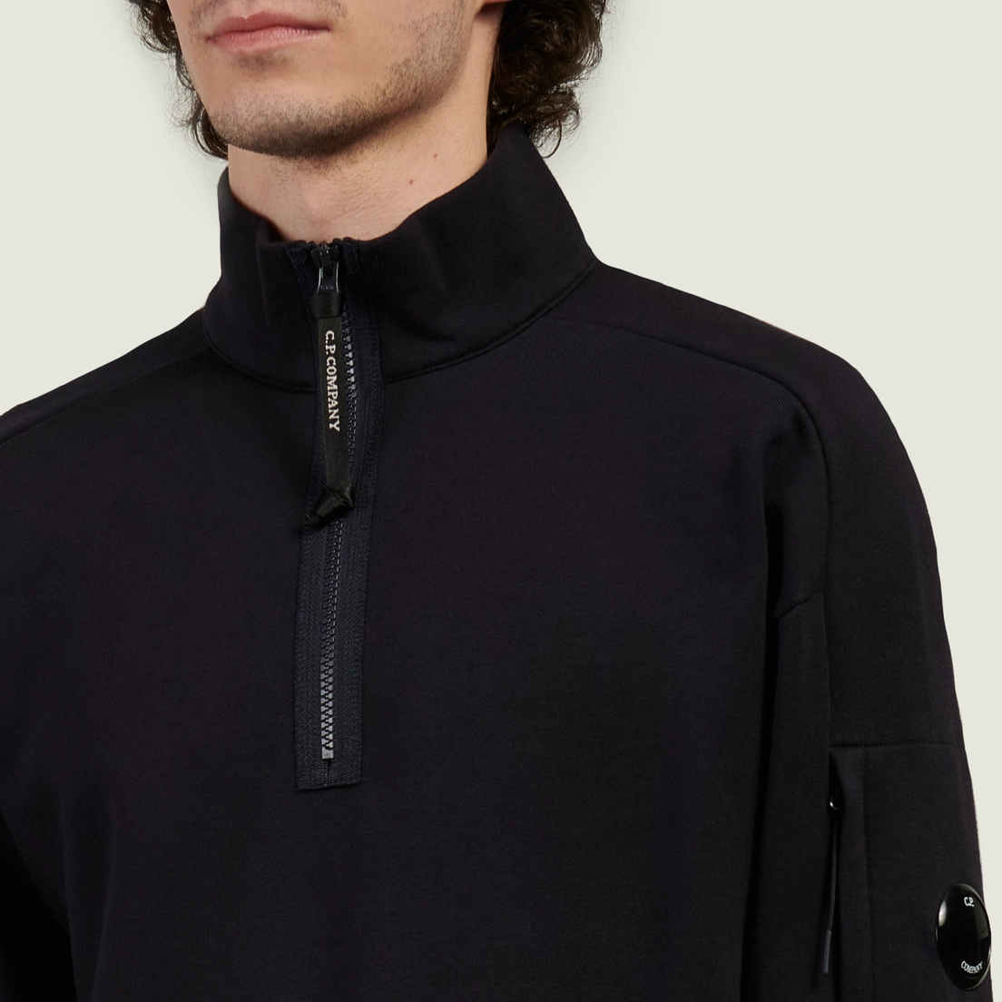C.P. Company Мужская толстовка Diagonal Raised Fleece Half Zip Lens Regular