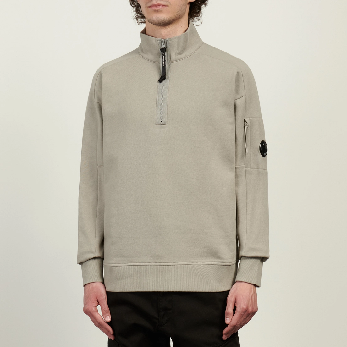 C.P. Company Мужская толстовка Diagonal Raised Fleece Half Zip Lens Regular