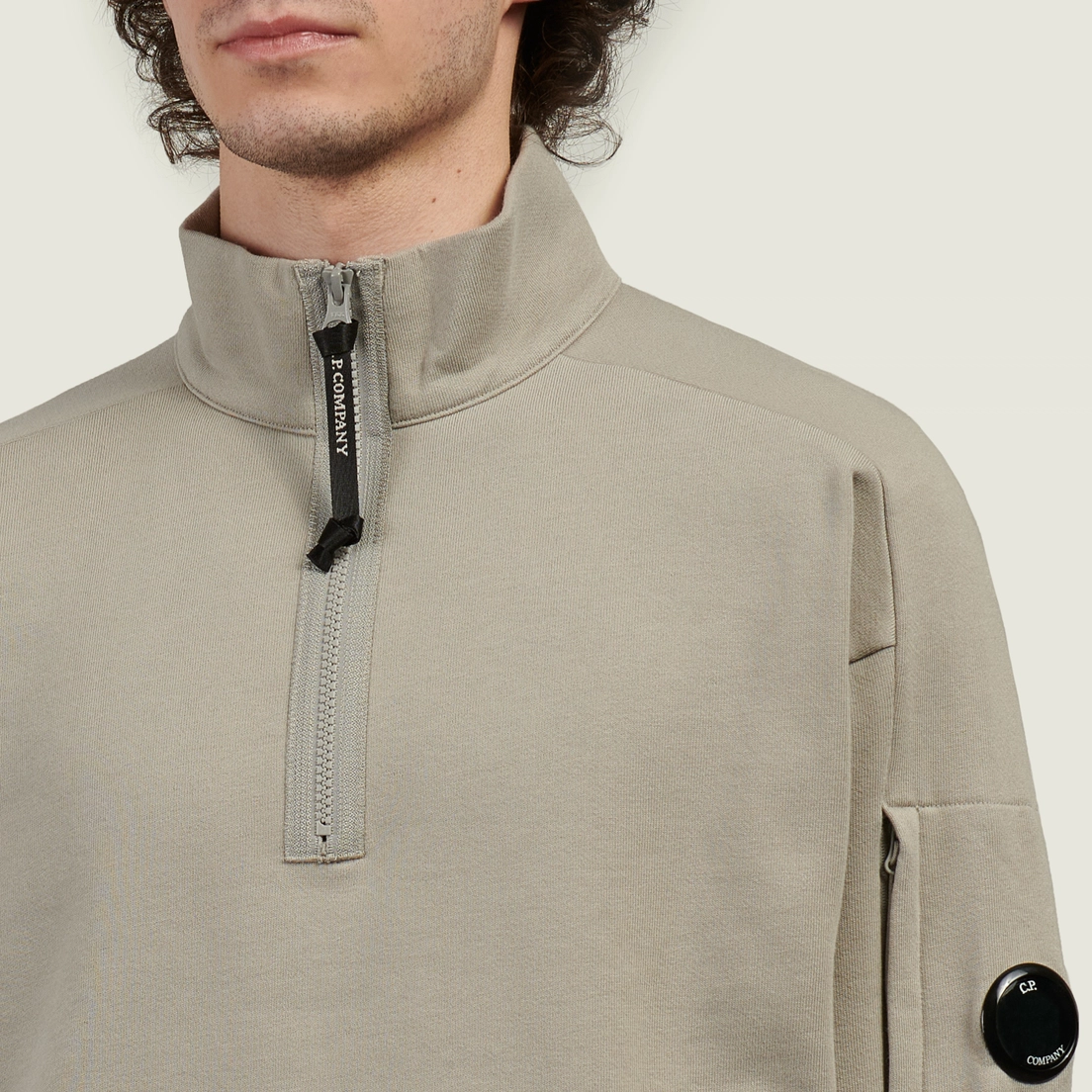 C.P. Company Мужская толстовка Diagonal Raised Fleece Half Zip Lens Regular