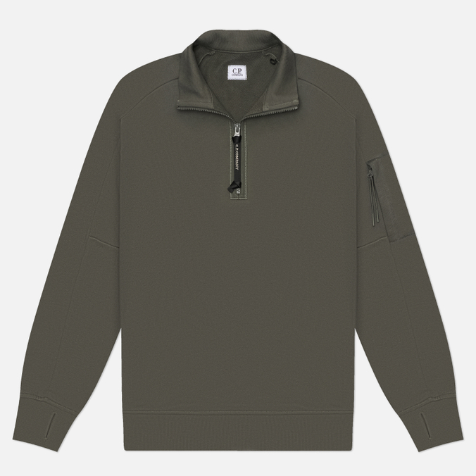 Мужская толстовка C.P. Company Diagonal Raised Fleece Half Zip Lens Regular