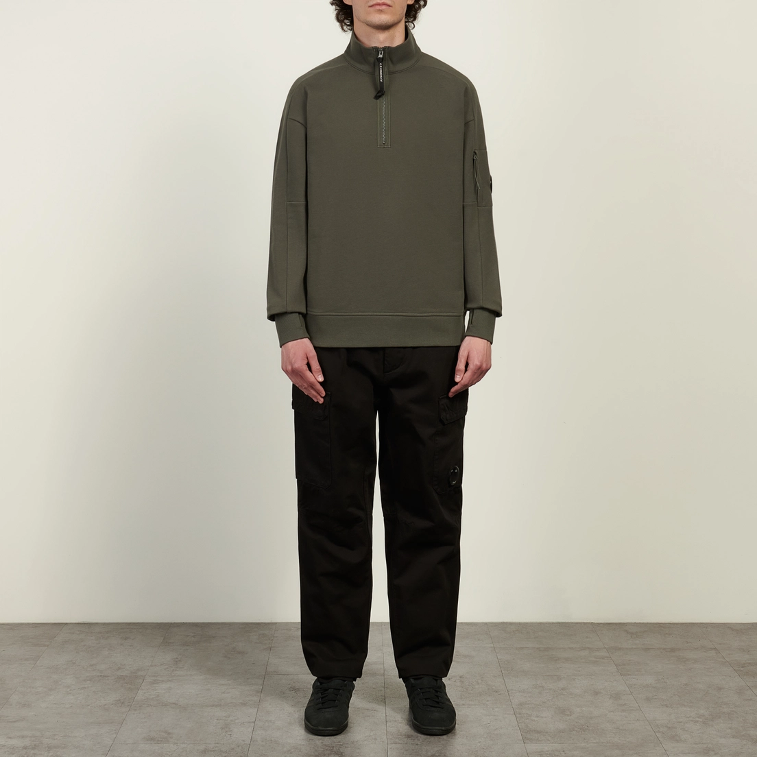 C.P. Company Мужская толстовка Diagonal Raised Fleece Half Zip Lens Regular