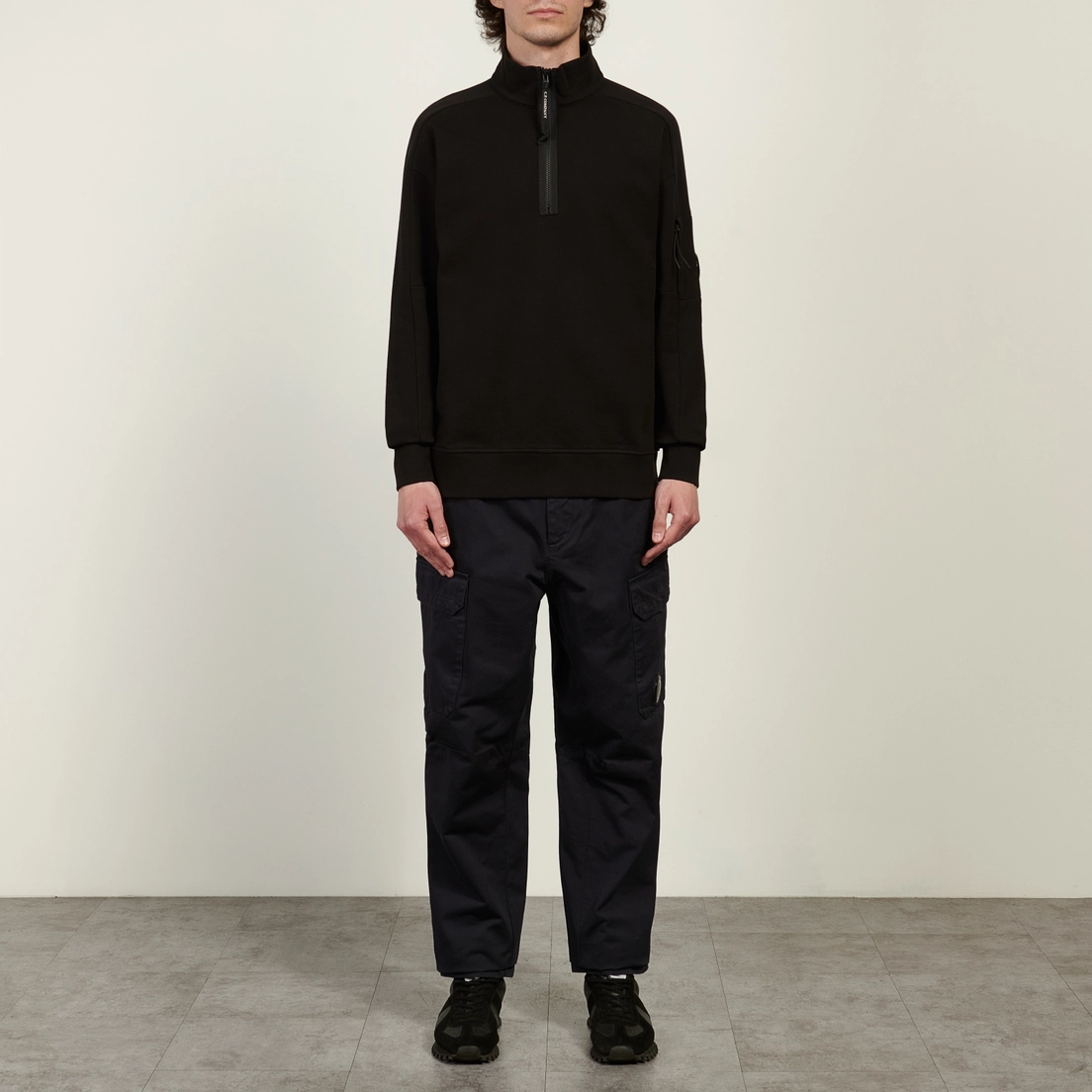 C.P. Company Мужская толстовка Diagonal Raised Fleece Half Zip Lens Regular