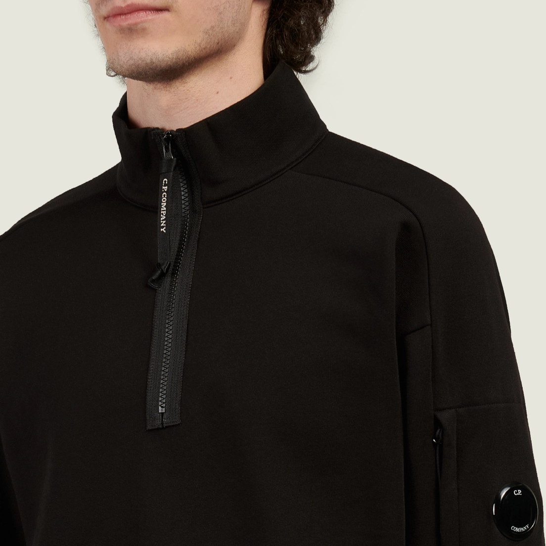 C.P. Company Мужская толстовка Diagonal Raised Fleece Half Zip Lens Regular