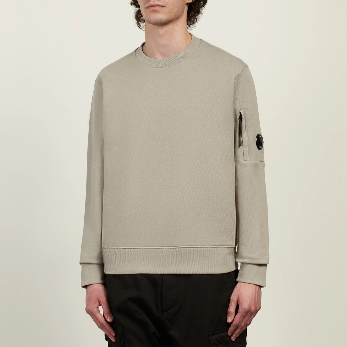 C.P. Company Мужская толстовка Diagonal Raised Fleece Crew Neck Lens Regular