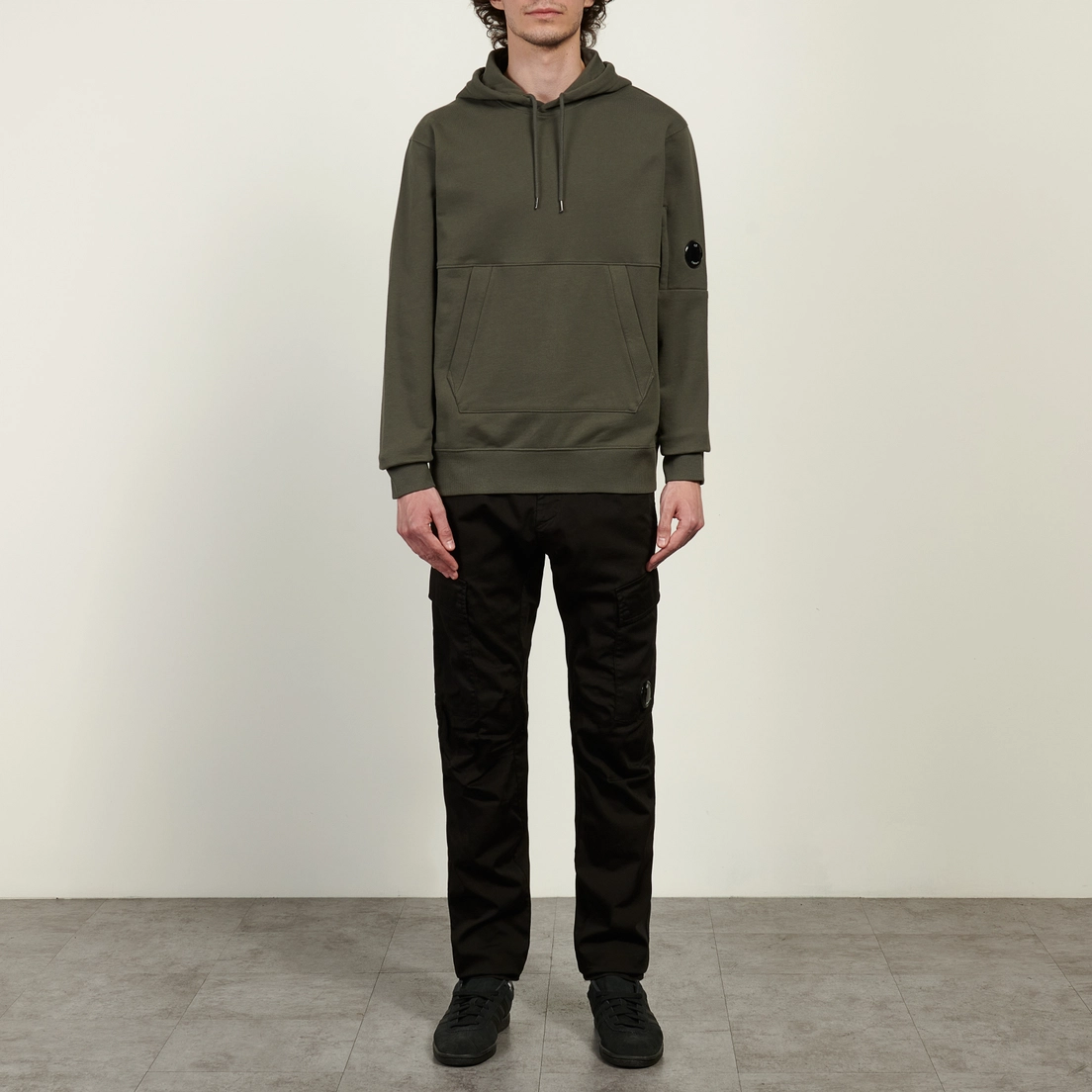 C.P. Company Мужская толстовка Diagonal Raised Fleece Lens Regular Fit Hoodie