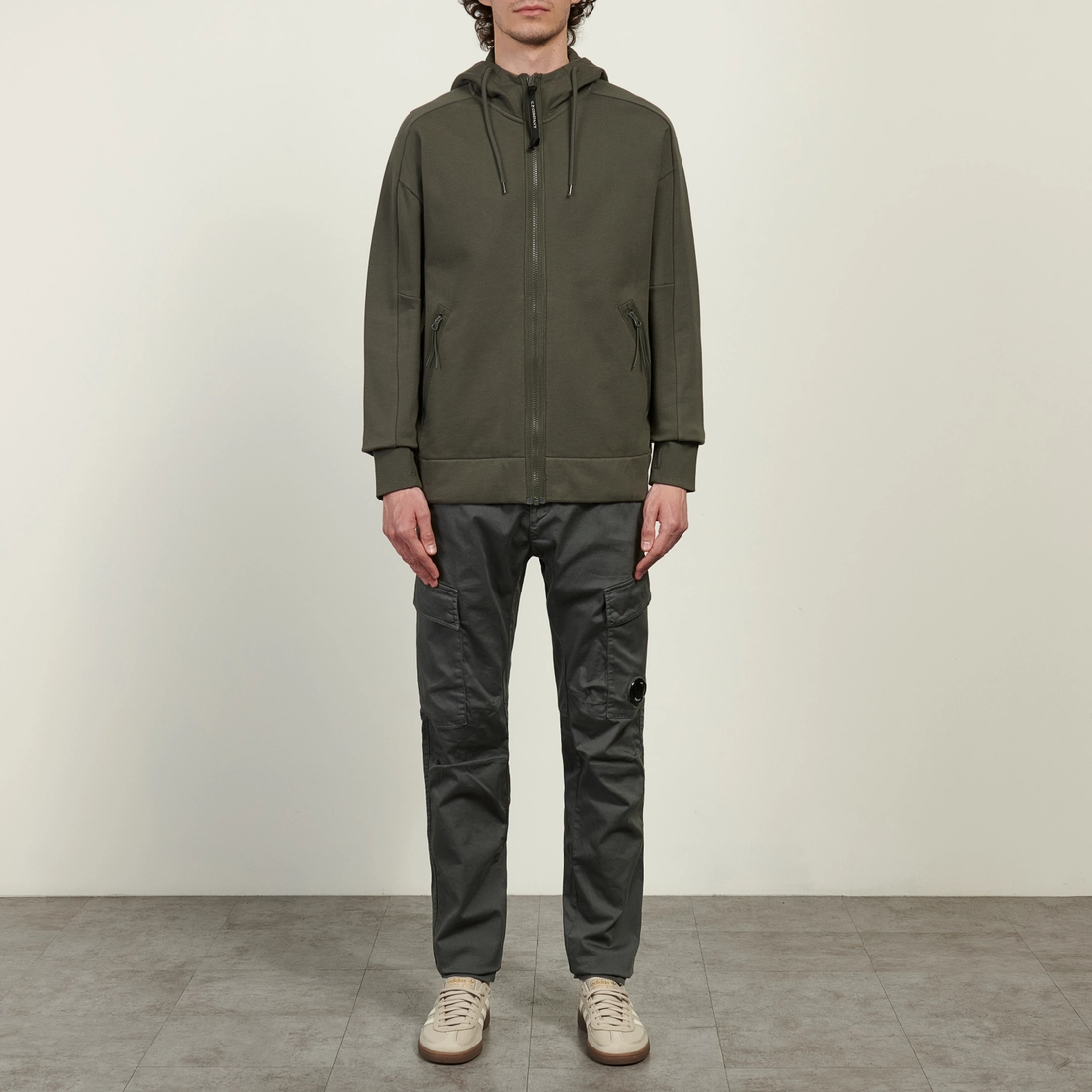 C.P. Company Мужская толстовка Diagonal Raised Fleece Goggle Hoodie Regular