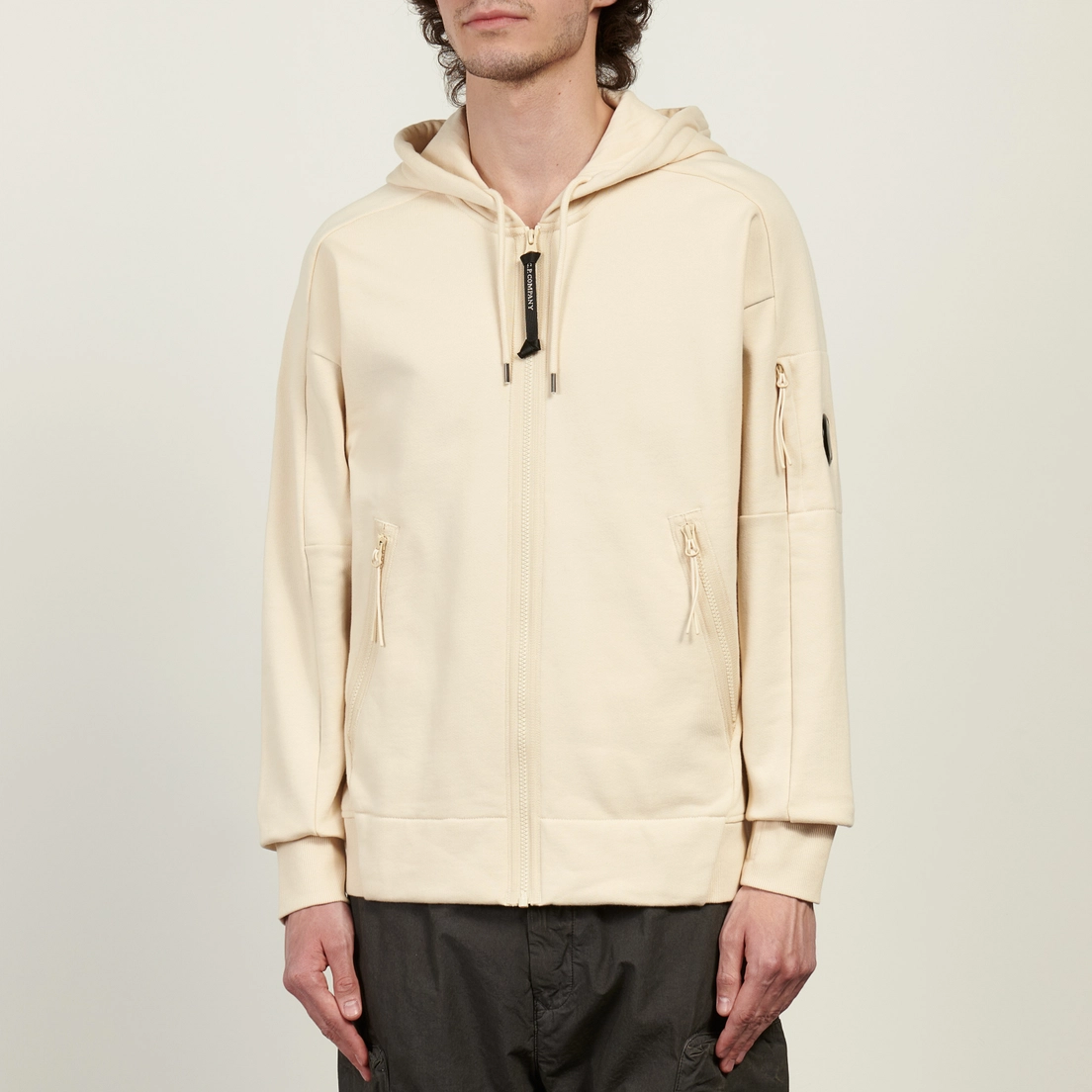 C.P. Company Мужская толстовка Dioganal Raised Fleece Lens Full-Zip Hoodie