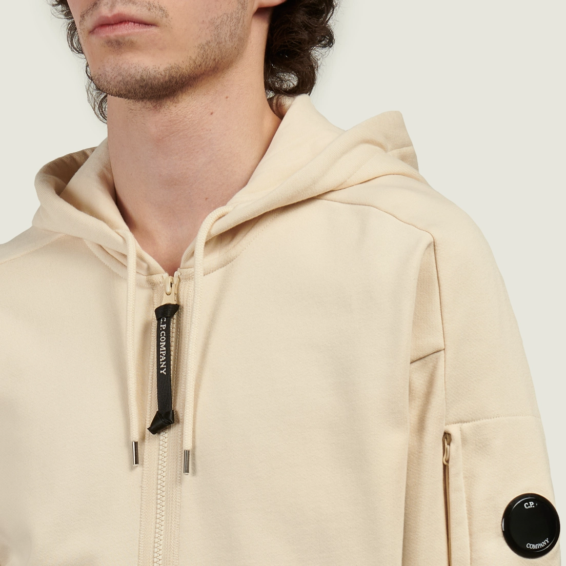 C.P. Company Мужская толстовка Dioganal Raised Fleece Lens Full-Zip Hoodie