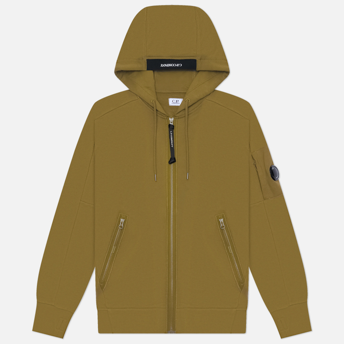 Мужская толстовка C.P. Company Dioganal Raised Fleece Lens Full-Zip Hoodie