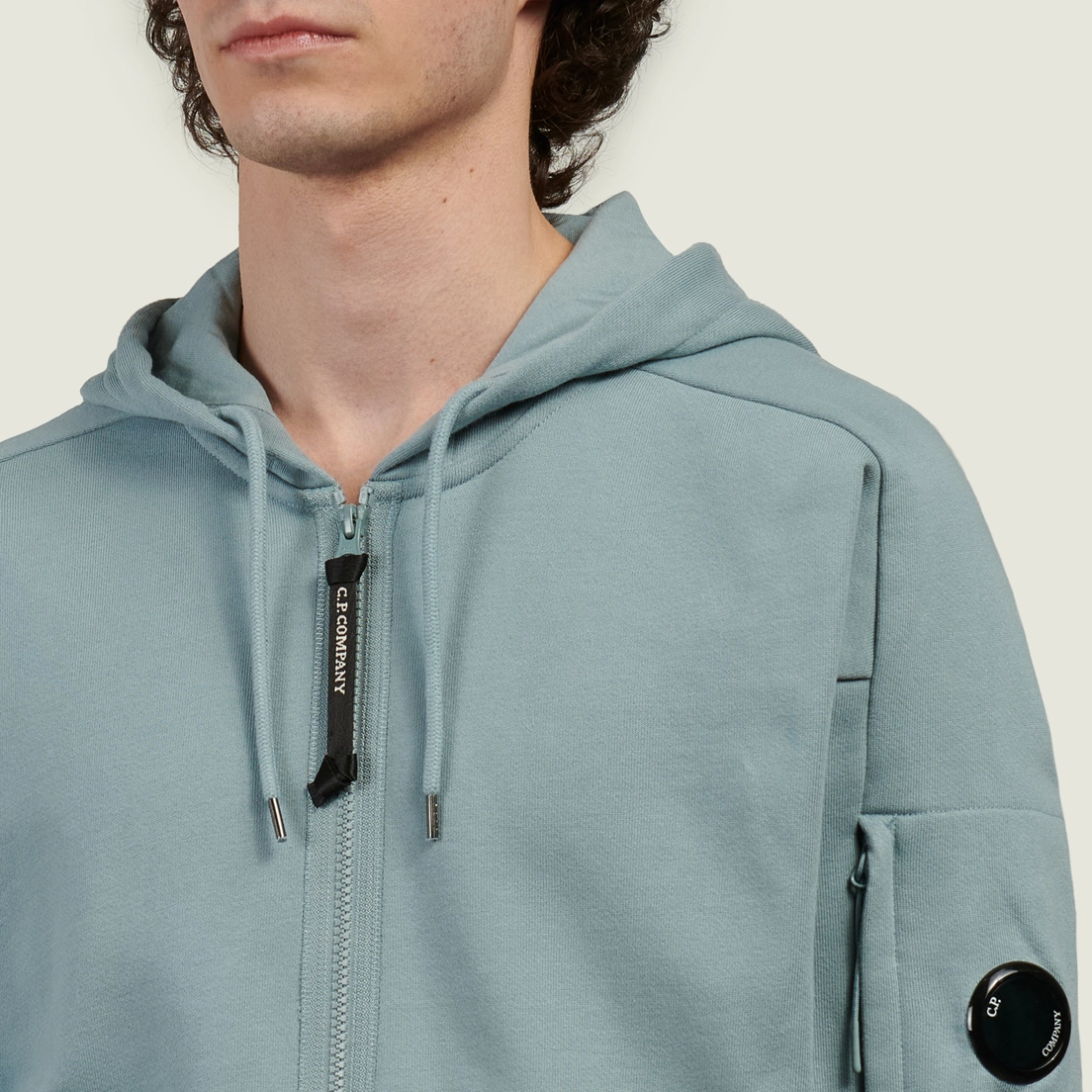 C.P. Company Мужская толстовка Dioganal Raised Fleece Lens Full-Zip Hoodie