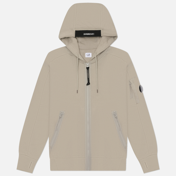 Мужская толстовка C.P. Company Dioganal Raised Fleece Lens Full-Zip Hoodie