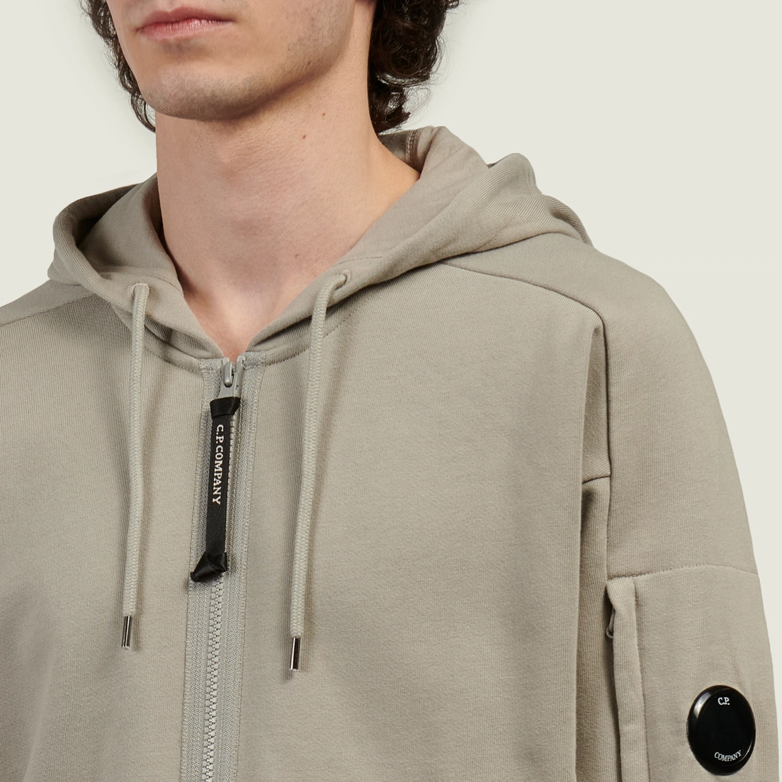 C.P. Company Мужская толстовка Dioganal Raised Fleece Lens Full-Zip Hoodie