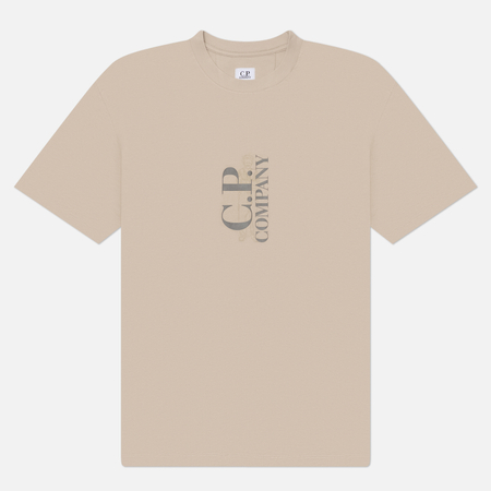 Мужская футболка C.P. Company 30/1 Jersey Printed, цвет серый, размер L
