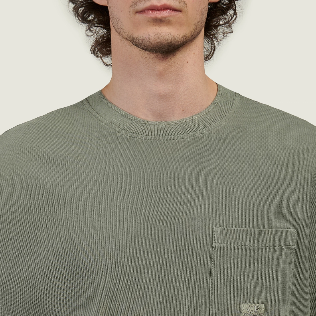 C.P. Company Мужская футболка 24/1 Piquet Pigment Dyed