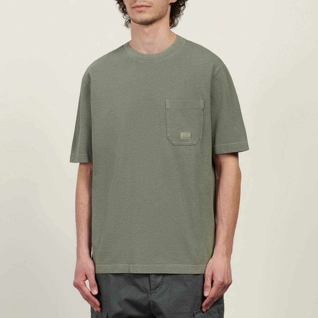 C.P. Company Мужская футболка 24/1 Piquet Pigment Dyed