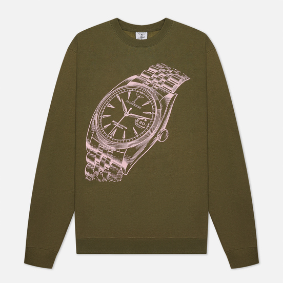 Мужская толстовка Alltimers Big Face Crew Army Green