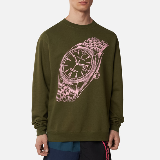 Мужская толстовка Alltimers Big Face Crew Army Green
