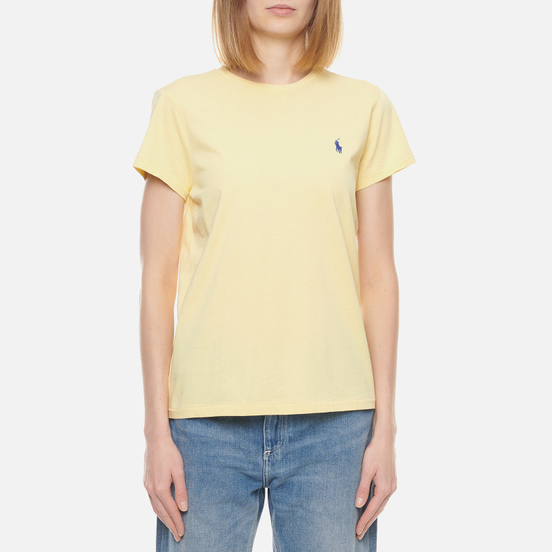 Женская футболка Polo Ralph Lauren Embroidered Logo 30/1 Cotton Jersey Banana Peel